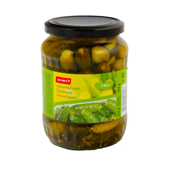 MARINĒTI GURĶI RIMI 3-6CM 670G/370G