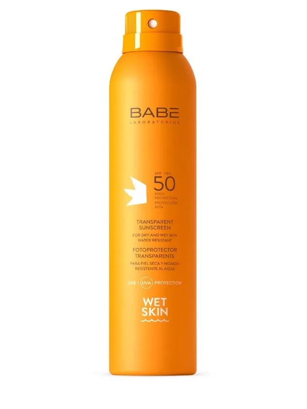 Babē saules aizsarglīdzeklis caurspīdīgs mitrai ādai SPF 50, 200 ml