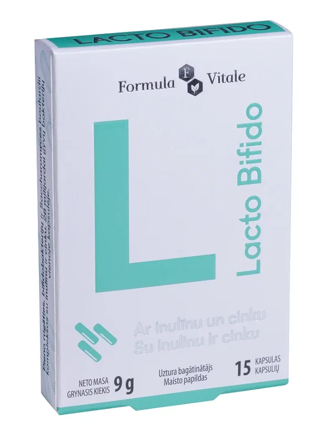 Formula Vitale Lacto Bifido Kompleks ar inulīnu, 15 kapsulas