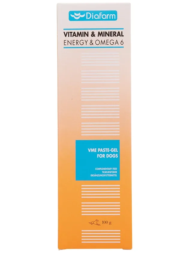 Энергетическая паста-гель Vit-Min Diafarm с OM6 для собак, 100 мл