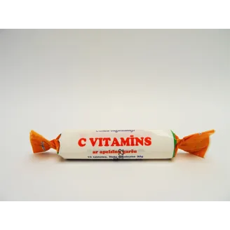 UZTURA BAGĀTINĀTAJS KONFEKTES VITAMĪNS C  APELSĪNU 30G 10GAB