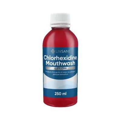 Livsane Chlorhexidine mutes skalojamais līdzeklis 0,2% 250 ml