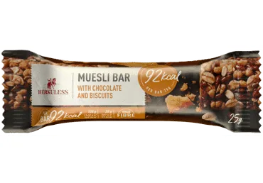 BATONIŅŠ HERKULESS AR ŠOKOLĀDI UN CEPUMIEM 25G