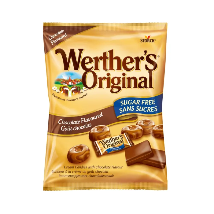 ŠOKOLĀDES KARAMELE WERTHER'S ORIGINAL BEZ CUKURA 60G