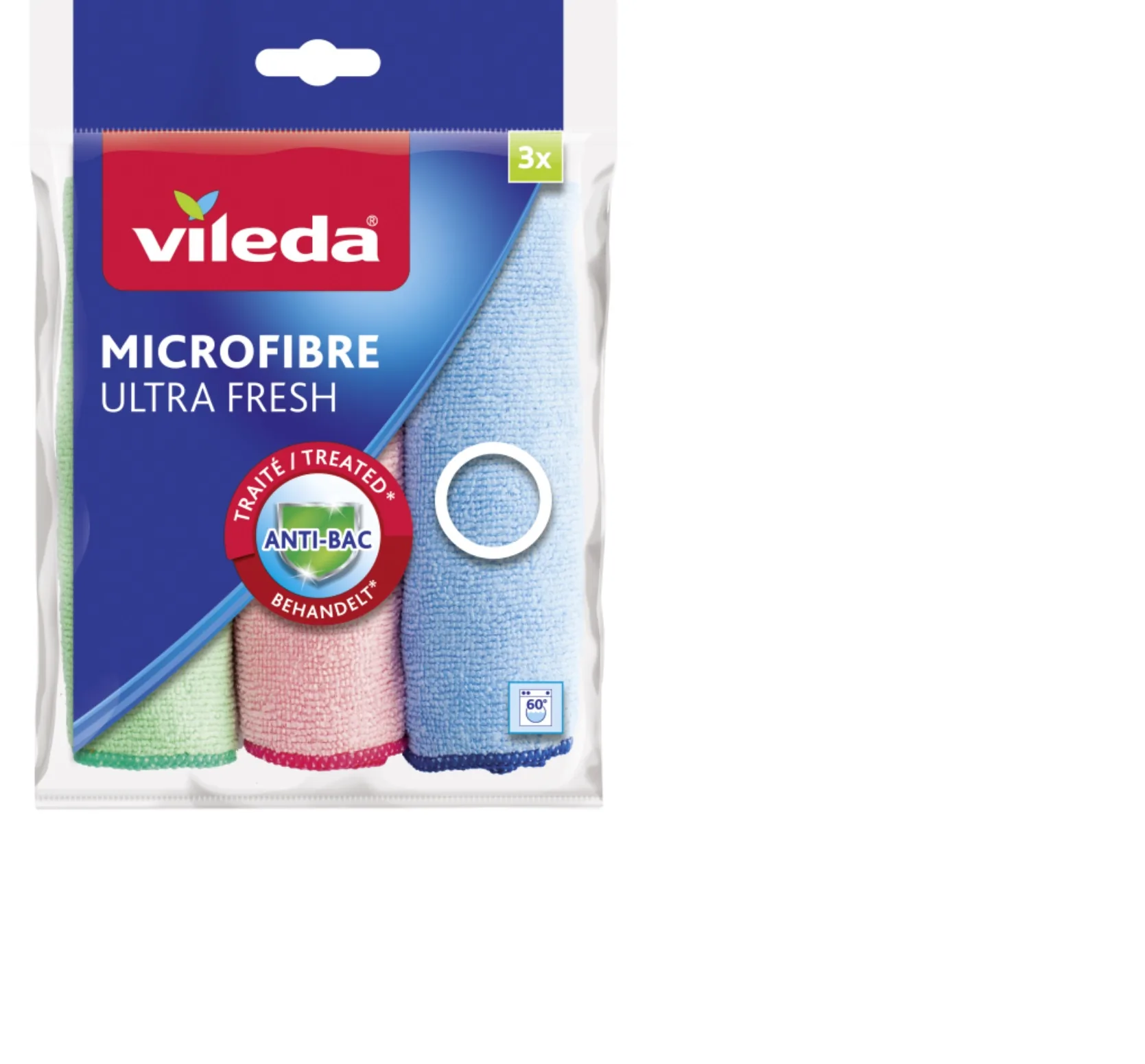 MIKROŠĶIEDRAS DRĀNIŅA VILEDA COLOR ULTRA FRESH, 3GAB