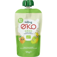 EKOLOĢISKA PUTRA SALLING EKO AR AUZĀM, BUMBIERIEM, APRIKOZĒM UN BANĀNIEM 6MĒN. 120G