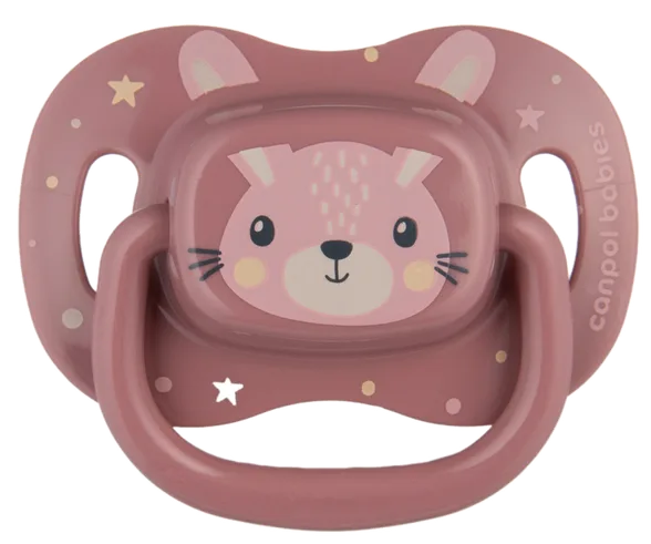Canpol Babies Cute Animals, 18+ mēn pink māneklītis, 1 gab.
