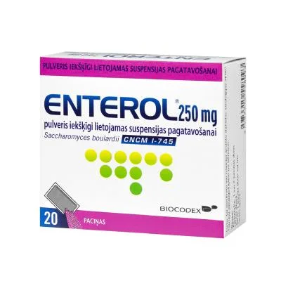 Enterol 250 mg pulveris iekšķīgi lietojamas suspensijas pagatavošanai N20