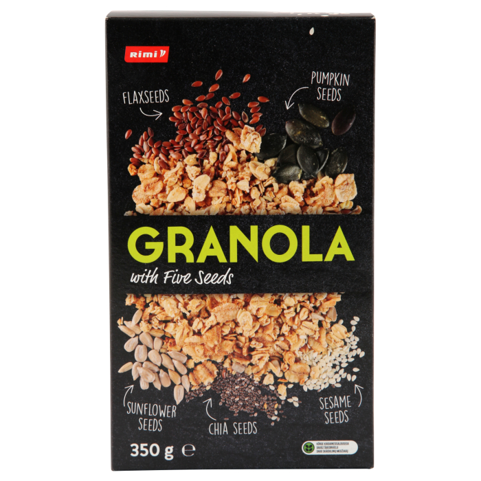 GRANOLA RIMI AR SĒKLĀM, GRAUZDĒTS 350G