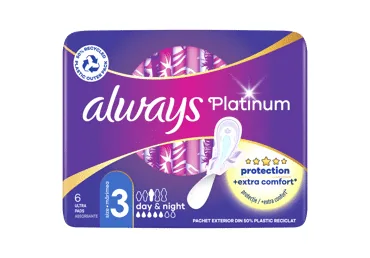 HIGIĒNISKĀS PAKETES ALWAYS ULTRA PLATINUM NIGHT 6GAB