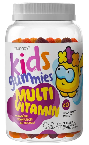 Jonax Kids Multivitamin košļājamās pastilas, 60 gab.