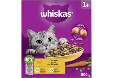 SAUSĀ KAĶU BARĪBA AR VISTU WHISKAS 800G