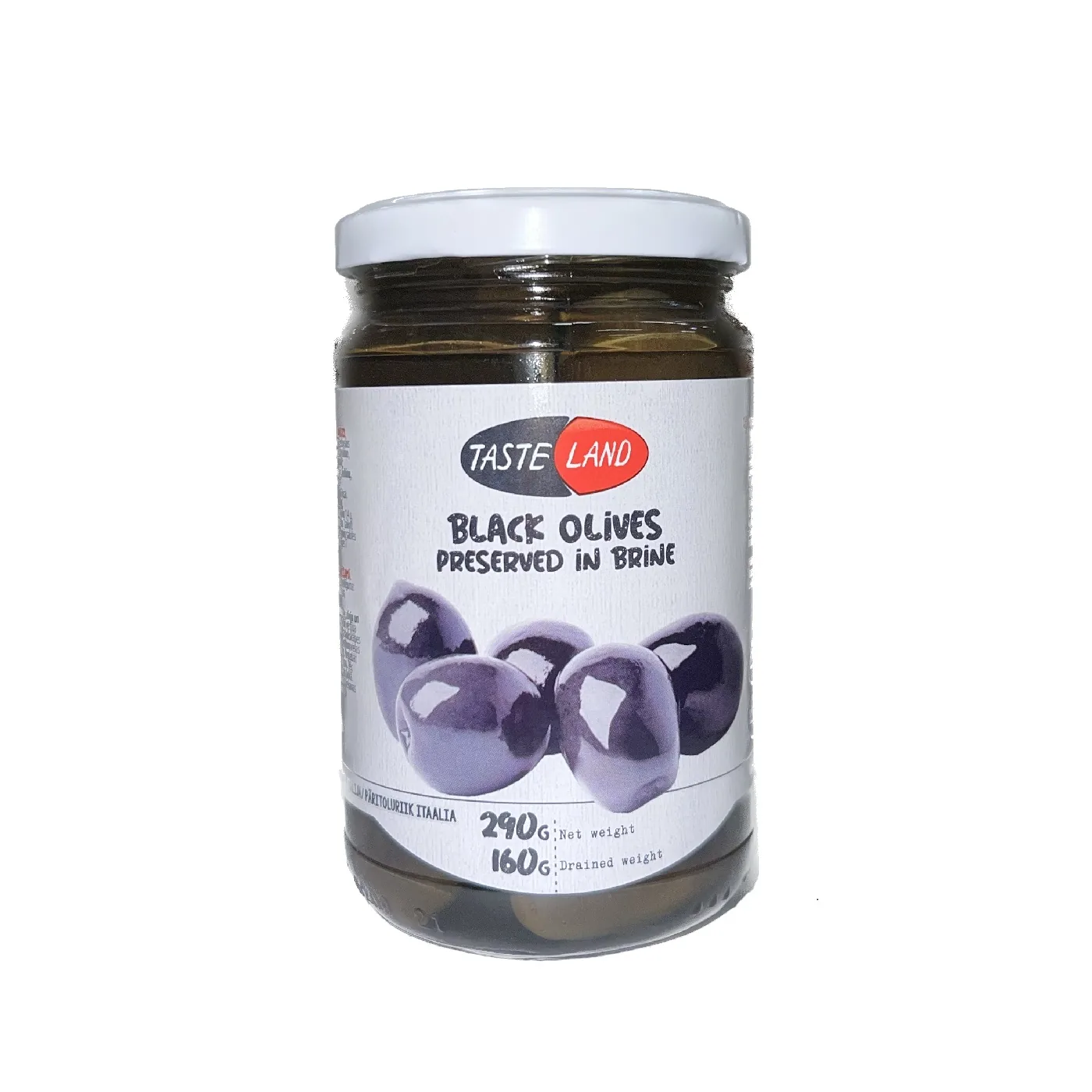 MELNĀS OLĪVAS, LIELAS TASTE LAND, SĀLĪJUMĀ, 290G/160G