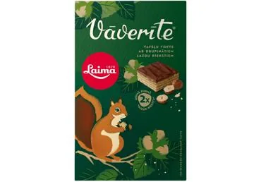 GLAZĒTA VAFEĻU TORTE VĀVERĪTE LAIMA 350G