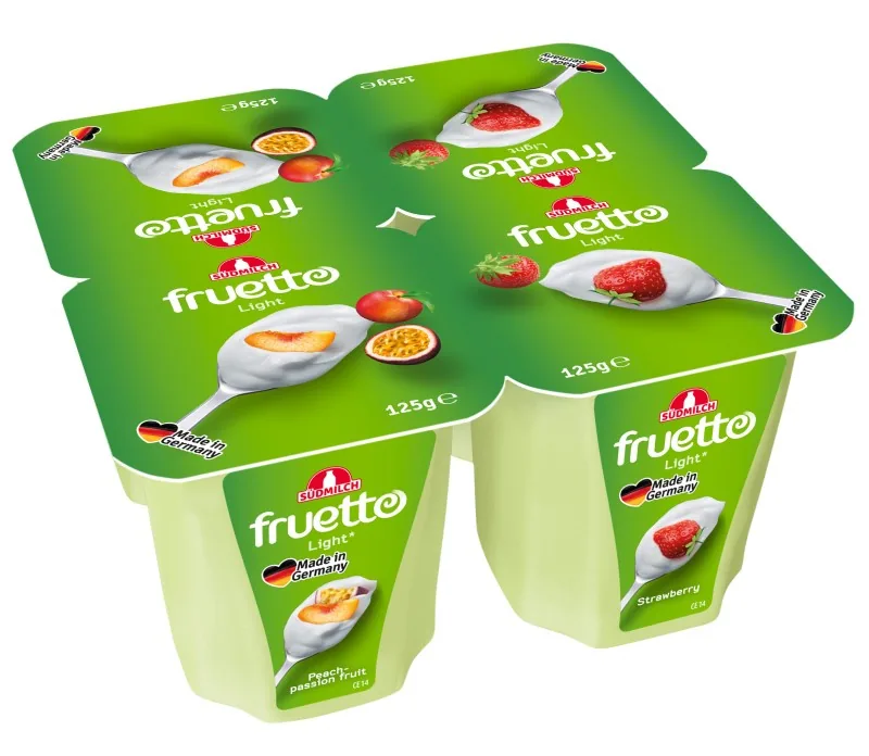 JOGURTA DESERTS FRUETTO LIGHT PERSIKU - MARAKUJAS, ZEMEŅU 0,2% 125G