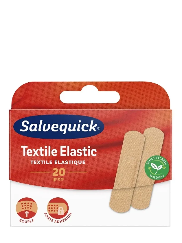 Salvequick Textile Elastic plāksteru komplekts, 20 gb.