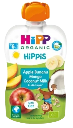 Hipp ābolu, banānu, mango, kokosriekstu (6 m+) biezenis, 100 g