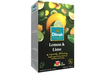 MELNĀ TĒJA DILMAH CITRONU UN LAIMA 20X1,5G