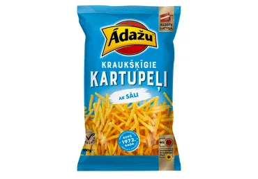 ČIPSI KRAUKŠĶI KARTUPEĻU AR SĀLI ĀDAŽU 100G
