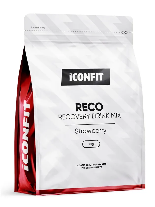 Iconfit Reco Recovery dzēriens ar zemeņu garšu, 1 kg