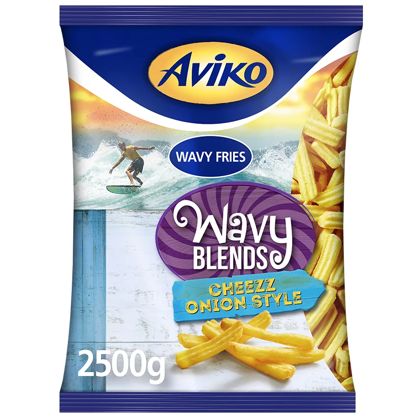 SALDĒTI FRĪ KARTUPEĻI WAVYBLENDS CHEEZZ&ONIONSTYLE AVIKO, 2,5KG