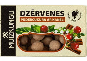 DZĒRVENES MUIŽKUNGU PŪDERCUKURĀ AR KANĒLI 85G