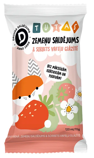 TUTAS BIO ZEMEŅU SALDĒJUMS VAFEĻU GLĀZĪTĒ 120ML/70G, DRUVA