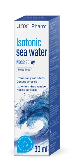 JNX Pharm Izotonisks jūras ūdens deguna aerosols, 30 ml
