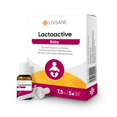 Livsane Lactoactive Baby Pilieni 7,5 ml