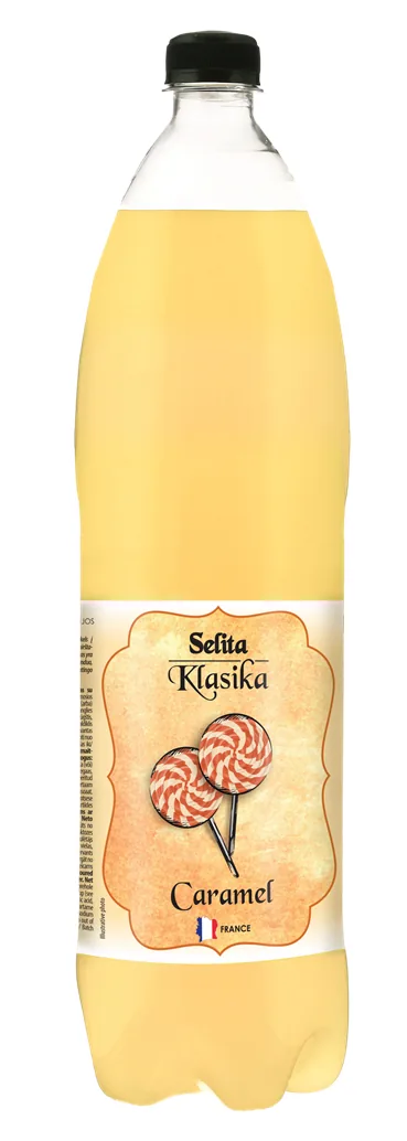 GĀZĒTS ATSPIRDZINOŠS DZĒRIENS SELITA KLASIKA AR KARAMEĻU G., AR CUKURIEM UN SALDIN. PET, 1,5L (DEP)