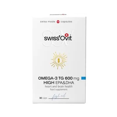 Swiss ovit omega-3 TG 600 mg zivju eļļa kapsulas N30