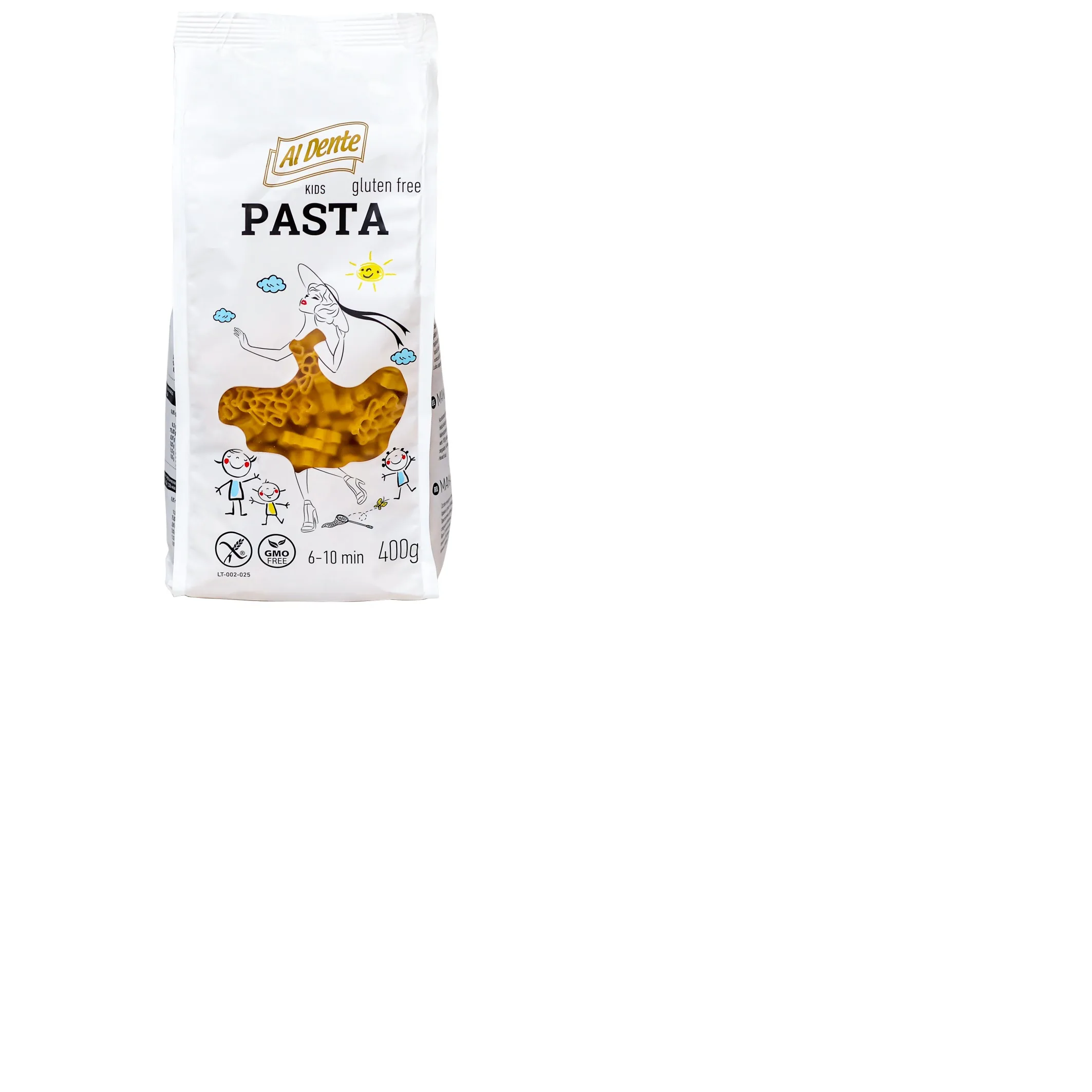 MAKARONI BEZ GLUTĒNA AL DENTE, BĒRNIEM, 400G