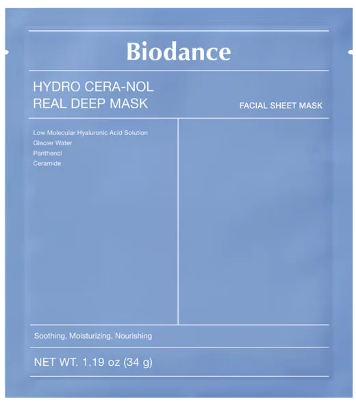 Biodance Hydro Cera-Nol Real deep hidrogela auduma sejas maska, 1 gab.