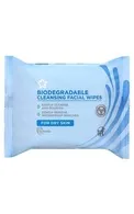 SUPERDRUG BIODEGRADABLE MITRĀS SALVETES SAUSAS SEJAS ĀDAS TĪRĪŠANAI, 25GAB.