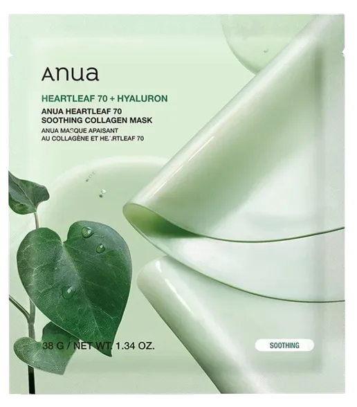 Маска для лица Anua Heartleaf 70 Soothing Collagen, 38 г
