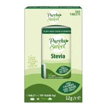 SALDINĀTĀJS STEVIA PURELY SWEET TABLETĒS 12G