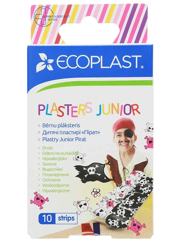 Ecoplast pirāts, plāksteri bērniem, 10 gb.