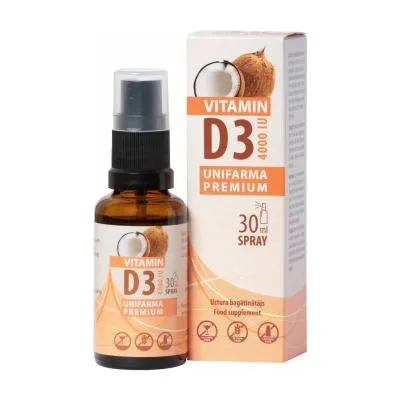 Unifarma Premium D3 Vit. 4000SV izsmidzināms šķīdums 30 ml
