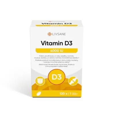 Livsane D3 4000 kapsulas N120