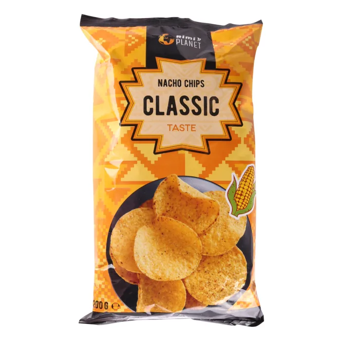 KUKURŪZAS ČIPSI RIMI PLANET NACHO CLASSIC 200G
