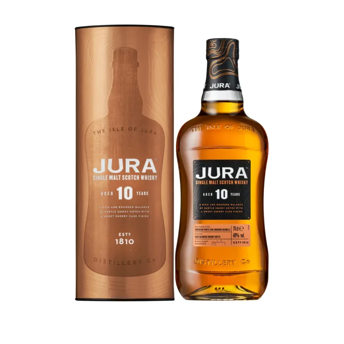 Viskijs Jura 10YO Single Malt kārbā 40% 0,7 l