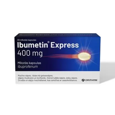 Ibumetin Express 400 mg mīkstās kapsulas N20