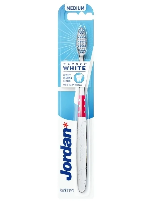 Jordan Target White zobu birste vidēji mīksta, 1 gb.