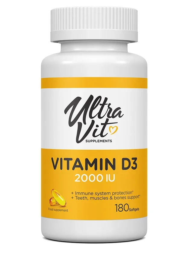 Ultravit vitamīns D2000 iu, 180 kapsulas