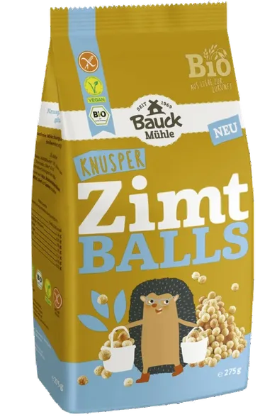 Bauck Hof graudaugu bumbiņas ar kanēli bumbiņas, 275 g