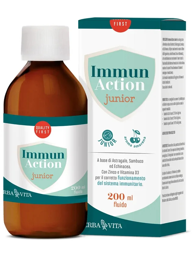 Erba Vita Immun Action Junior sīrups, 200 ml