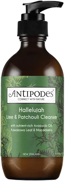 Antipodes Hallelujah Lime & Patchouli līdzeklis sejas mazgāšanai, 200 ml