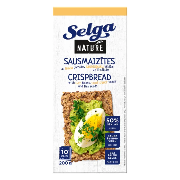 SAUSMAIZĪTES SELGA AR AUZU PĀRSLĀM, SAULESPUĶU SĒKLĀM UN LINSĒKLĀM 200G