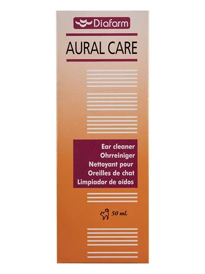 Diafarm Aural Care līdzeklis ausu tīrīšanai kaķiem, 50 ml