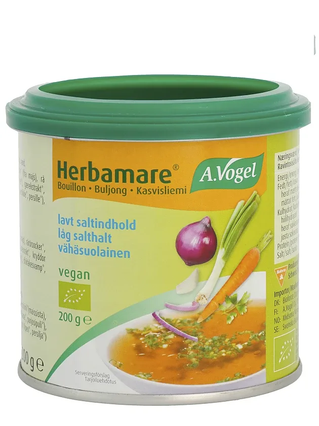 A.Vogel Herbamare® Eko bioloģiskais garšaugu buljona koncentrāts ar zemu sāls saturu, 200 g